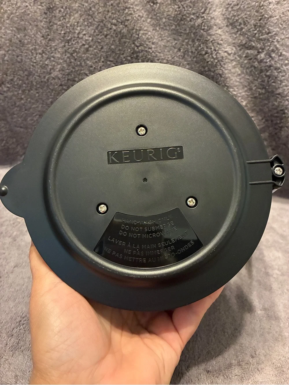 Keurig 2.0 Replacement Black/Chrome Coffee Pot K-Carafe Lid 32oz 1 Quart